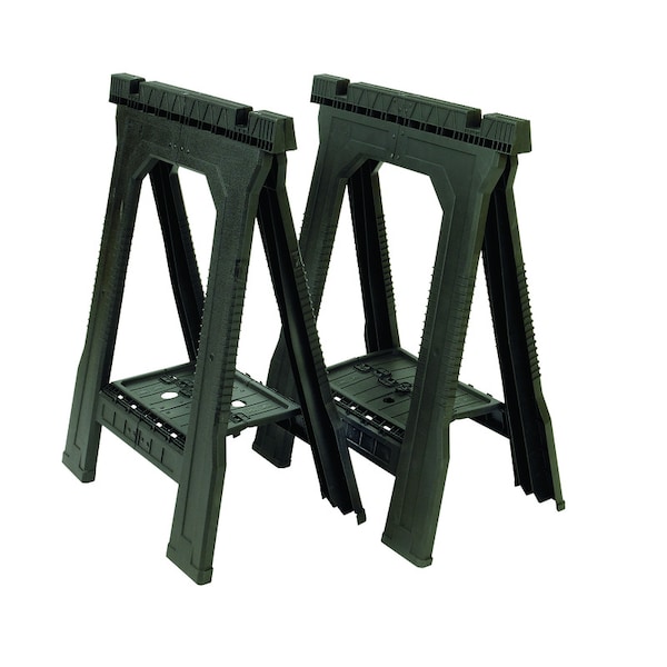 Stanley Stanley 32 in. H X 22-1/2 in. W X 5 in. D Folding Sawhorse 800 lb. cap. 2 pc STST60952 - main